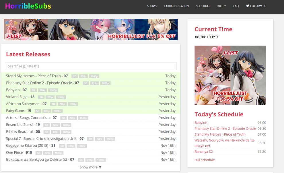 Horriblesubs Alternatives Sites To Watch Anime Online Horriblesubs - GuideBits